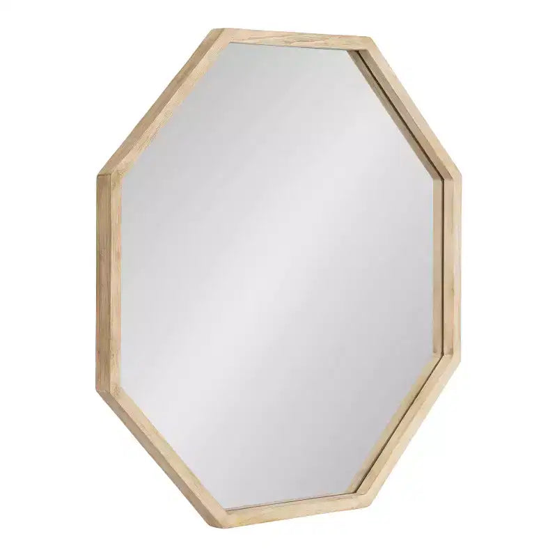 Kate & Laurel All Things Decor 28"x28" Occonor Wall Mirror Wood Natural: Modern Transitional Style, No Assembly Required