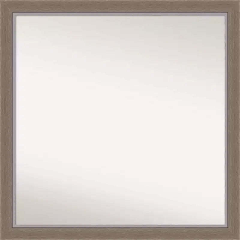 29" x 29" Non-Beveled Eva Brown Narrow Wall Mirror - Amanti Art