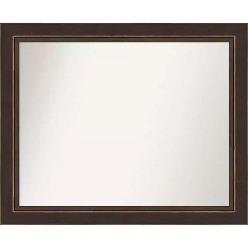 33" x 27" Lara Bronze Wood Wall Mirror - Amanti Art