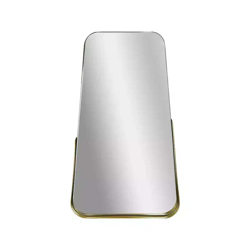 14" x 24" Thin Raised Lip Partial Metal Framed Oblong Accent Mirror Gold - Head West