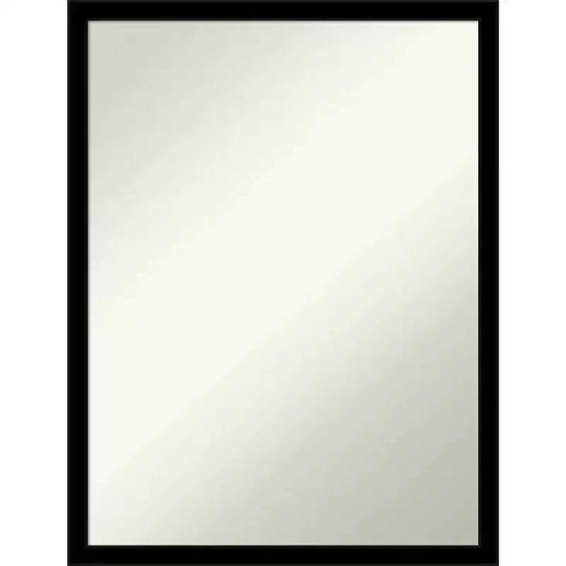 20" x 26" Non-Beveled Jet Black Wall Mirror - Amanti Art