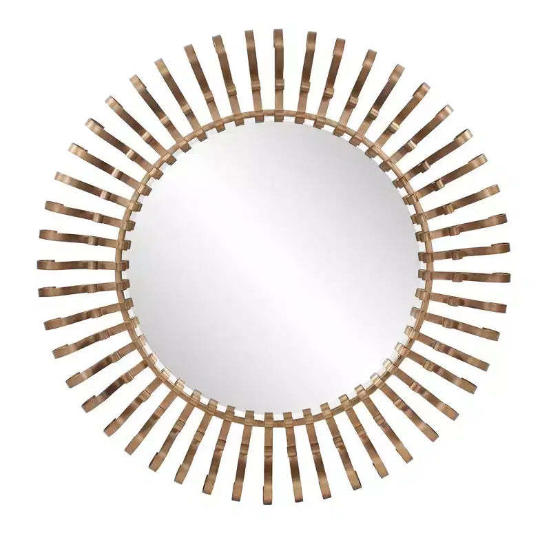 Howard Elliott 18"x54" Fitzgerald Antique Brass and Matte Black Handcrafted Capsule Mirror