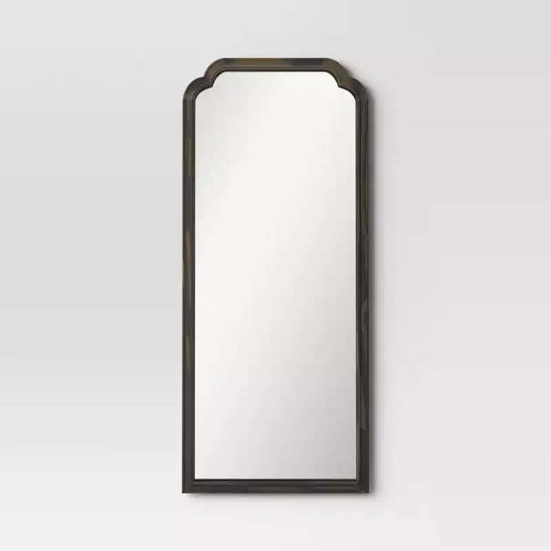 30" x 70" Oversize French Country Collection Leaner Mirror Black - Threshold™: Wood Frame, Full Body Reflection