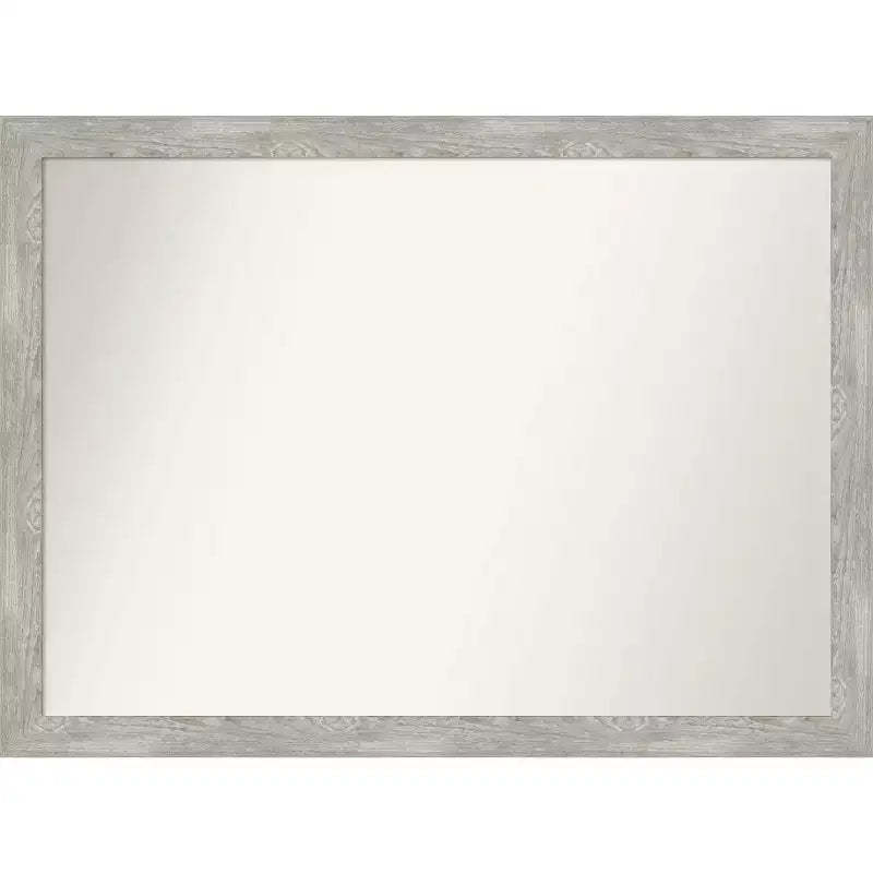 42" x 31" Non-Beveled Dove Gray Wash Narrow Wall Mirror - Amanti Art