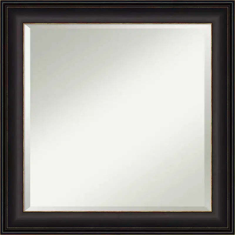 24" x 24" Trio Framed Wall Mirror Oil Rubbed Bronze - Amanti Art: Modern Square Beveled, No Assembly Required