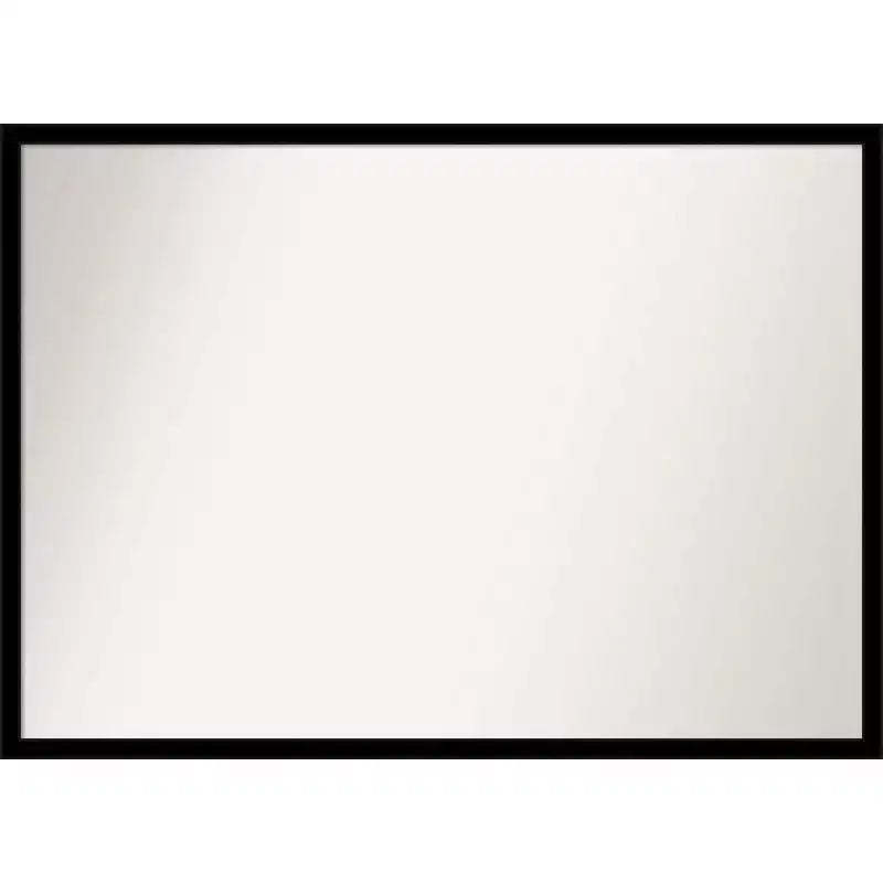 40" x 29" Non-Beveled Jet Black Wall Mirror - Amanti Art