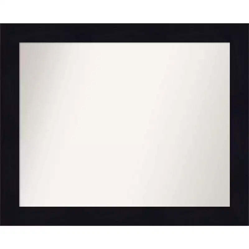 32" x 26" Non-Beveled Shiplap Navy Wood Wall Mirror - Amanti Art