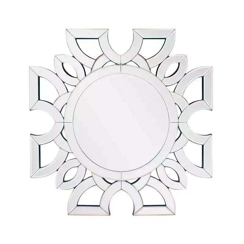 Howard Elliott 19.75"x19.75" Eduina Round Symmetrical Cut Pattern Wall Mirror