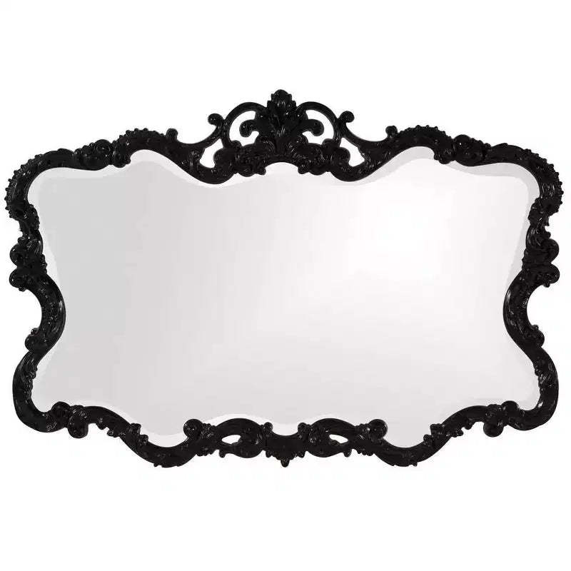 Howard Elliott 40"x30" Rectangular Iron Framed Wall Mirror with Mottled Silver Finish