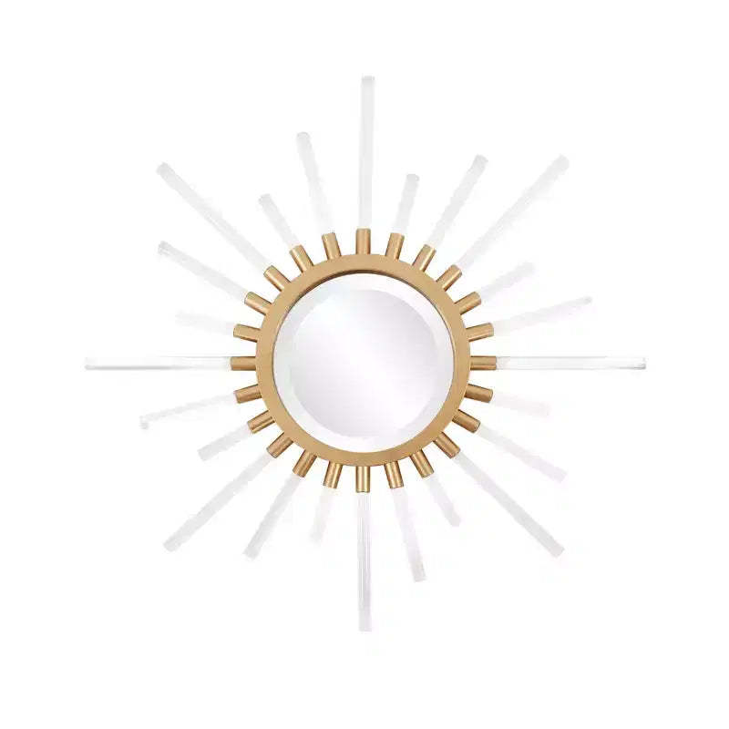 Howard Elliott 24" Nimbus Contemporary Sunburst Wall Mirror Gold