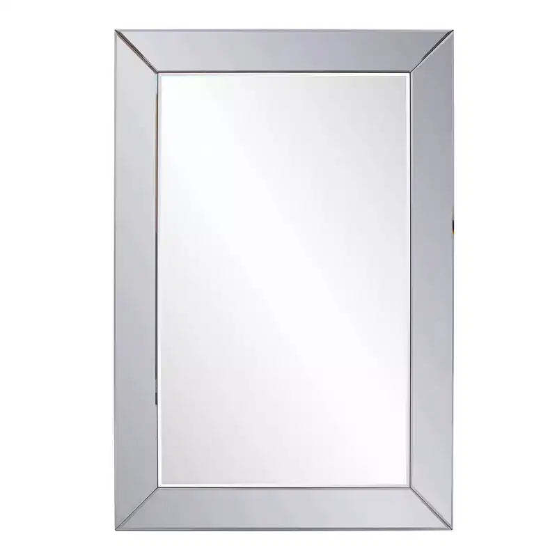 Howard Elliott 32"x32" Iron Framed Round Wall Mirror Champagne Gold: Modern Style, No Assembly, Wall Mount