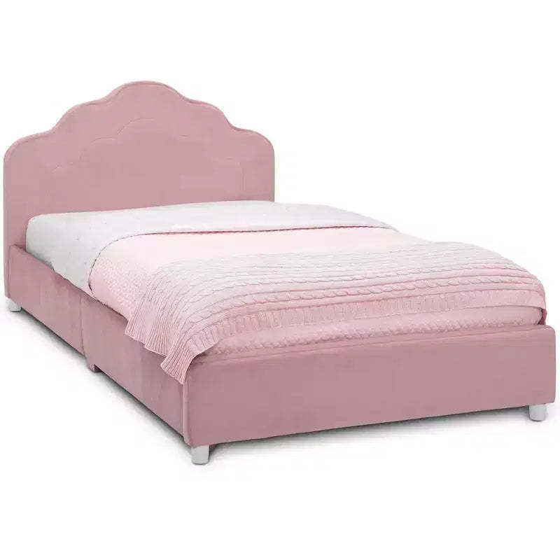 Delta Children Twin Upholstered Kids' Bed Rose Pink