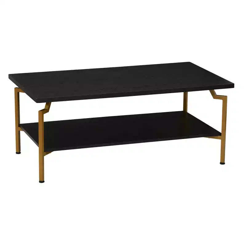 Crown Rectangular Coffee Table with Storage Shelf