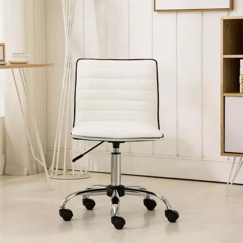 Fremo Chromel Adjustable Air Lift Office Chair in White