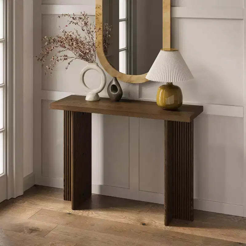 Stead Fluted Console Table - Small Entry Table - Modern, Mid-Century Home Decor - Living Room Furniture