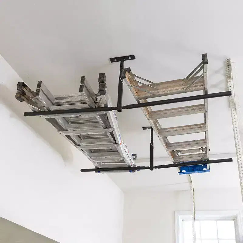 StoreYourBoard Hi-Port 2 | Ladder Adjustable Ceiling Storage Rack | Double | Holds 150 lbs