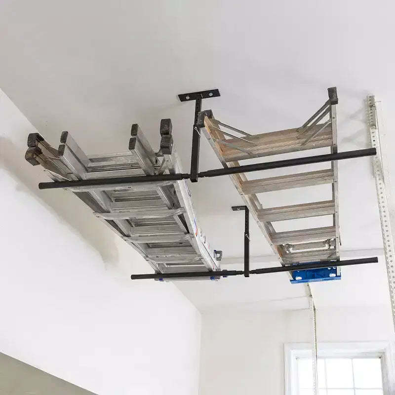 StoreYourBoard Hi-Port 2 | Ladder Adjustable Ceiling Storage Rack | Double | Holds 150 lbs