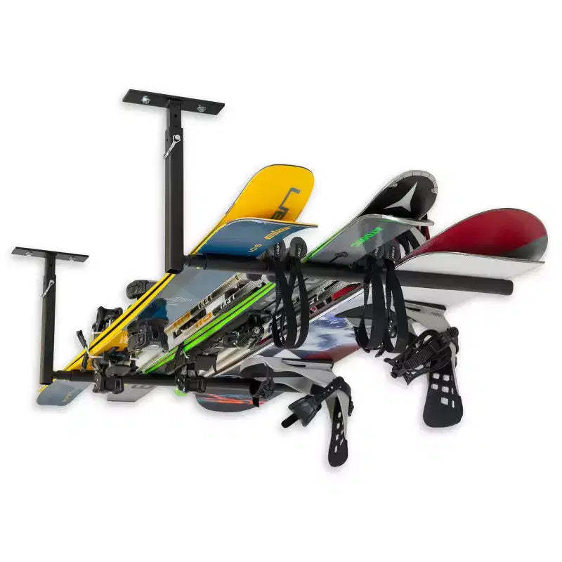 StoreYourBoard Hi-Port 2 | Ski & Snowboard Adjustable Ceiling Storage Rack | Single | Holds 75 lbs
