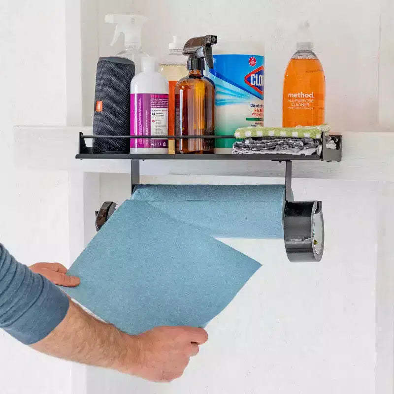 StoreYourBoard Quick Clean Paper Towel Holder and Wall Shelf
