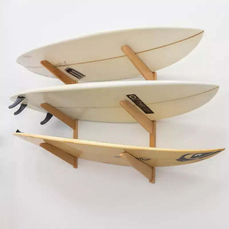 StoreYourBoard TidyTimber Surfboard Storage Wood Rack | Holds 3 Surfboards
