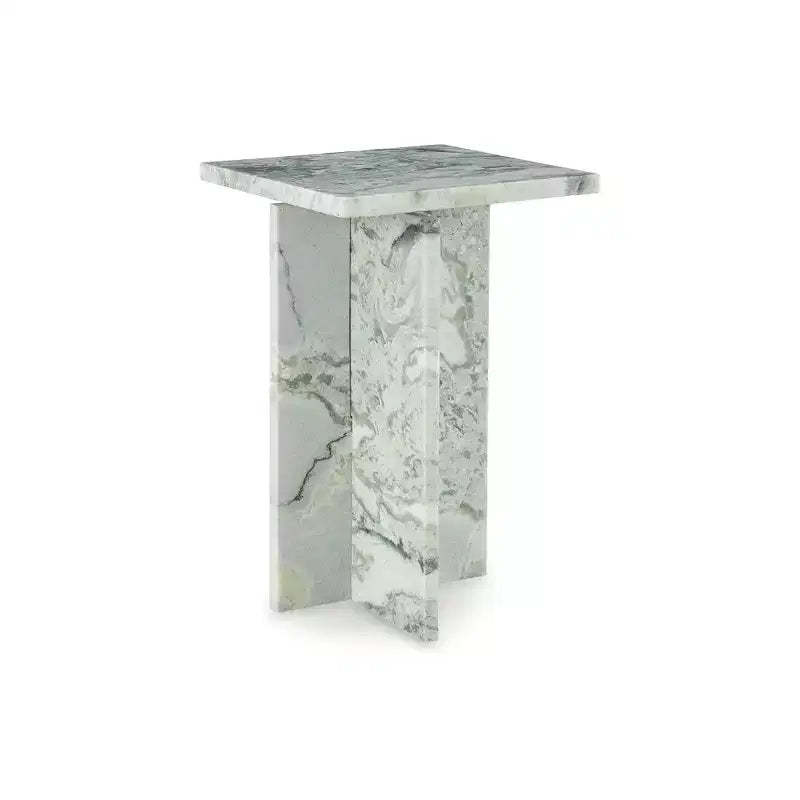 Signature Design by Ashley Deaconwell White & Green Marble Accent Table