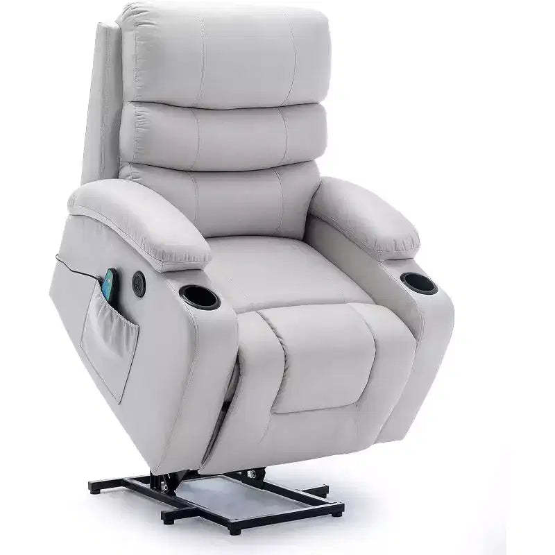 EROMMY PU Leather Recliner Lift Chair with Massage and Heat