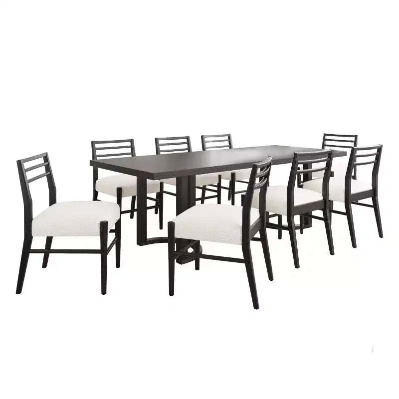 Christopher Knight Home Valenro 9 pcs Rubberwood Upholstered Dining Set