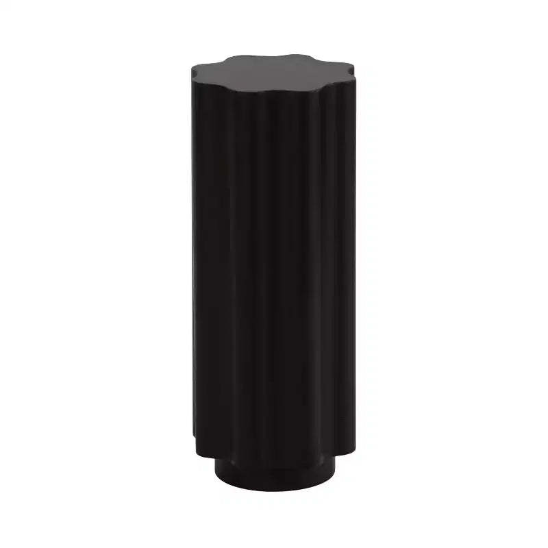 Kate and Laurel Pandey Wavy Drink Table Metal, 9x9x22, Black