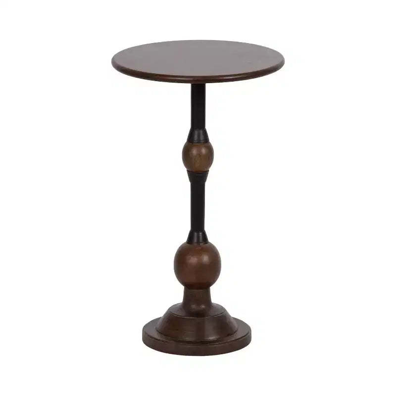Kate and Laurel Rawlings Wood and Metal Side Table, 14x14x24, Brown