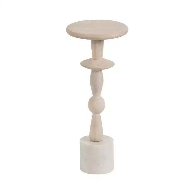 Kate and Laurel Avenal Drink Table, 9x9x22, White