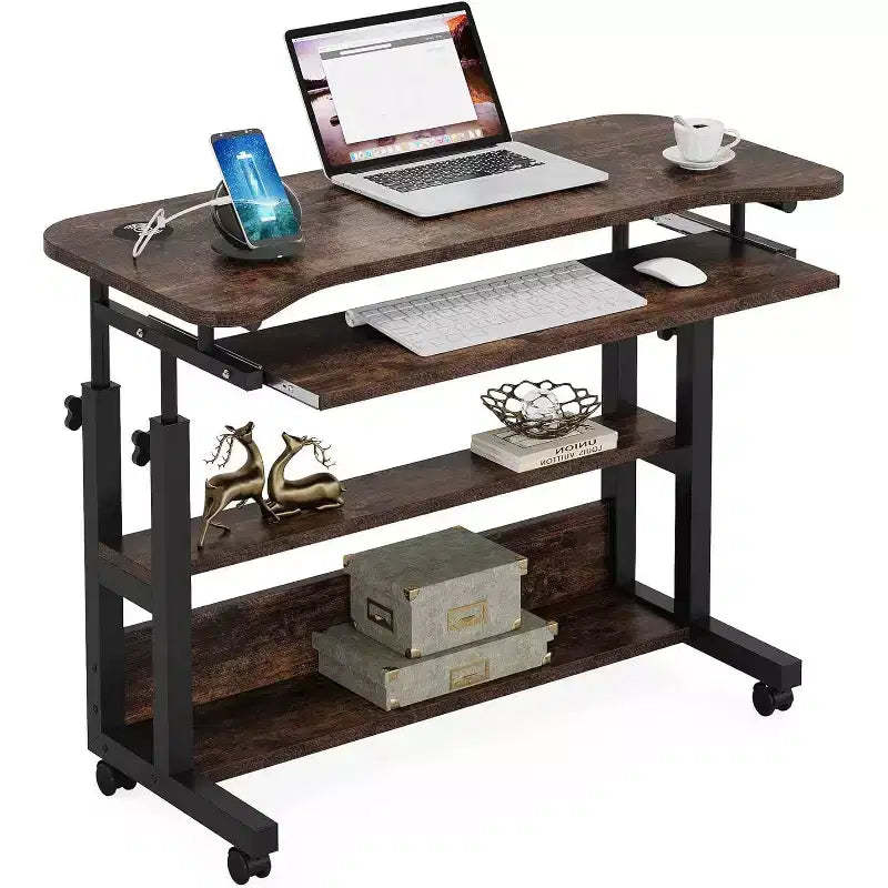 Tribesigns Height-Adjustable Portable Desk with Keyboard Tray