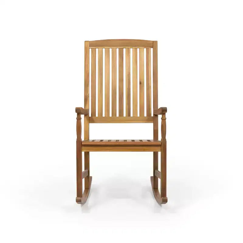 GDFStudio Reynard Outdoor Acacia Wood Rocking Chair, Teak