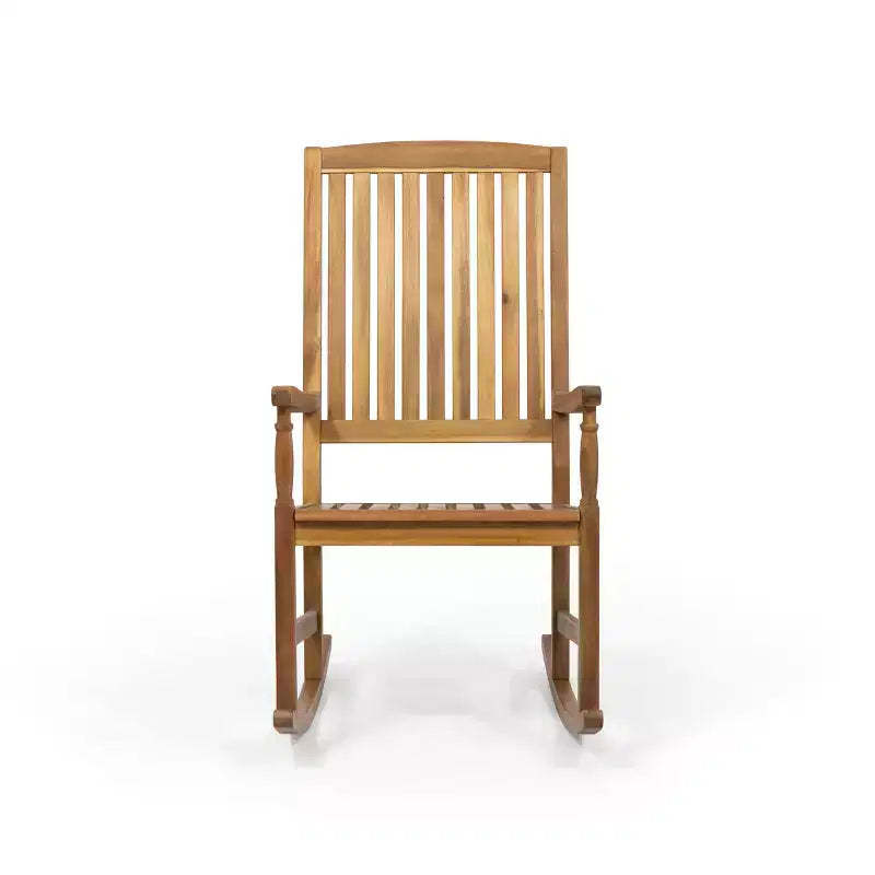 GDFStudio Reynard Outdoor Acacia Wood Rocking Chair, Teak