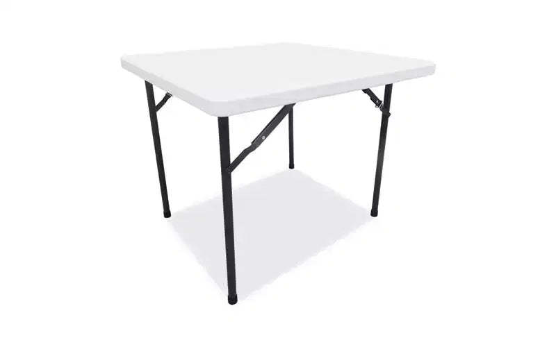 Alera Square Plastic Folding Table, 36w x 36d x 29.25h, White