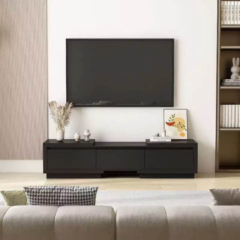 Famapy Extendable TV Console Table Modern TV Cabinet with Drawers