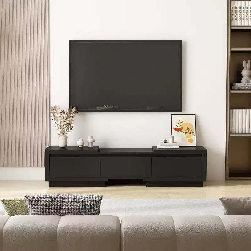 Famapy Extendable TV Console Table Modern TV Cabinet with Drawers