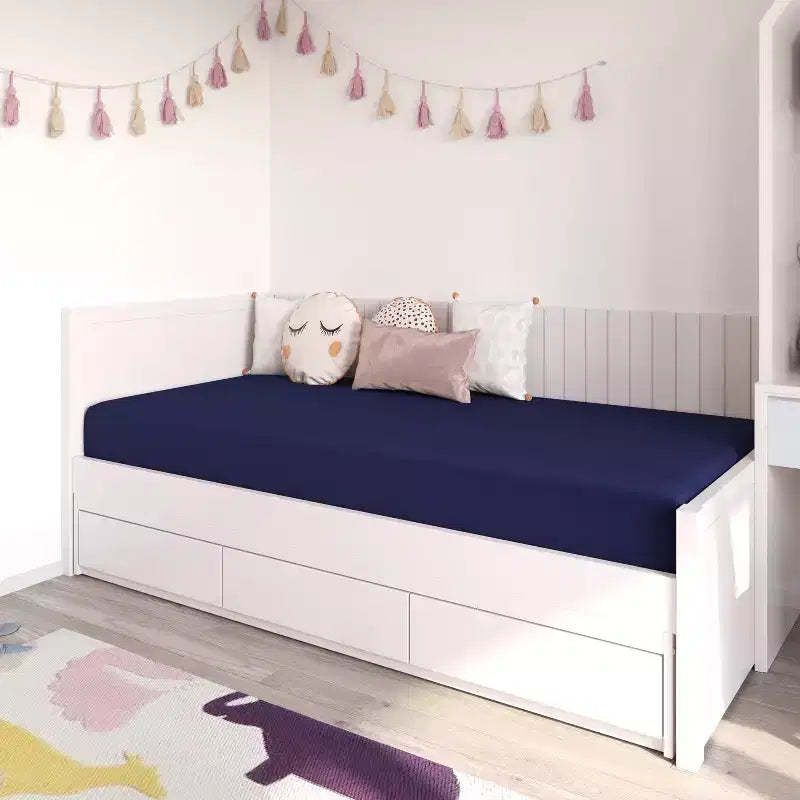 Emma and Oliver Blue Water-Resistant Memory Foam Mattress with Zippered Cover