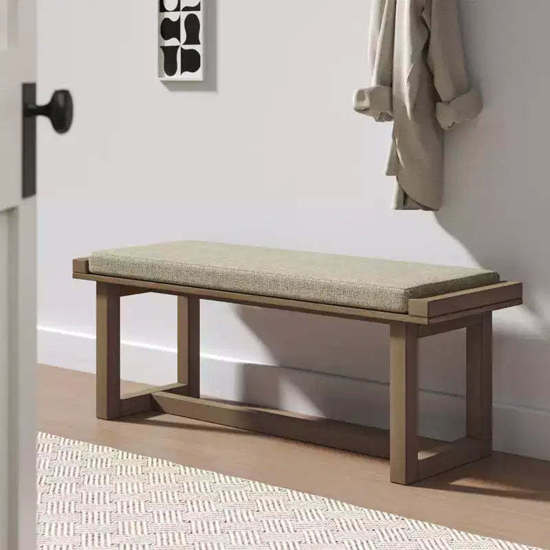 Emilia Dining Bench with Solid Wood Frame| ART OF LIVING DESIGNS-NATURAL