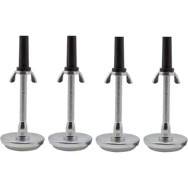 Kings Brand Furniture Adjustable Threaded Bed Frame Riser Glide Legs - Metal Bed Legs To Replace Wheels - Durable Bed Feet For Bed Frame
