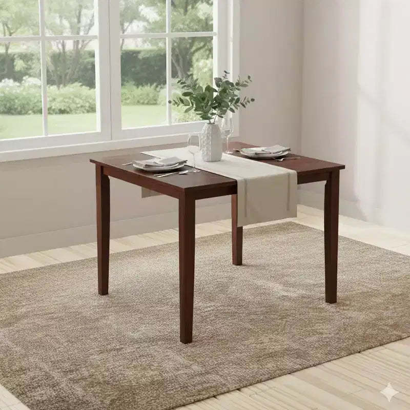 Kings Brand Furniture - Kurmer Square Solid Wood Dining Room Kitchen Table, Cappuccino