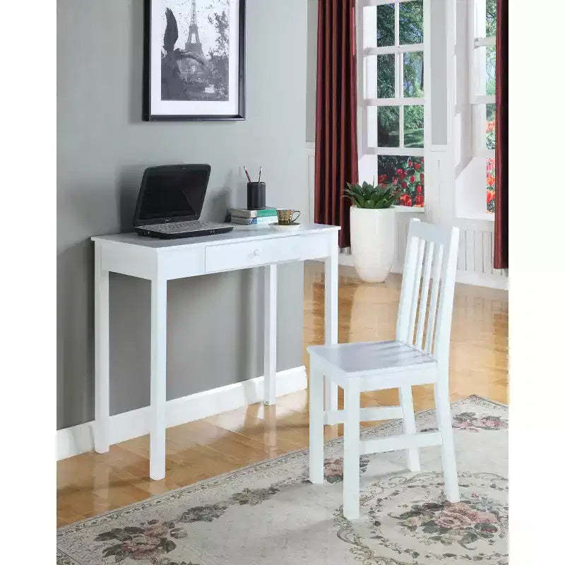 Kings Brand Furniture Duluth Laptop/Writing Desk (White)