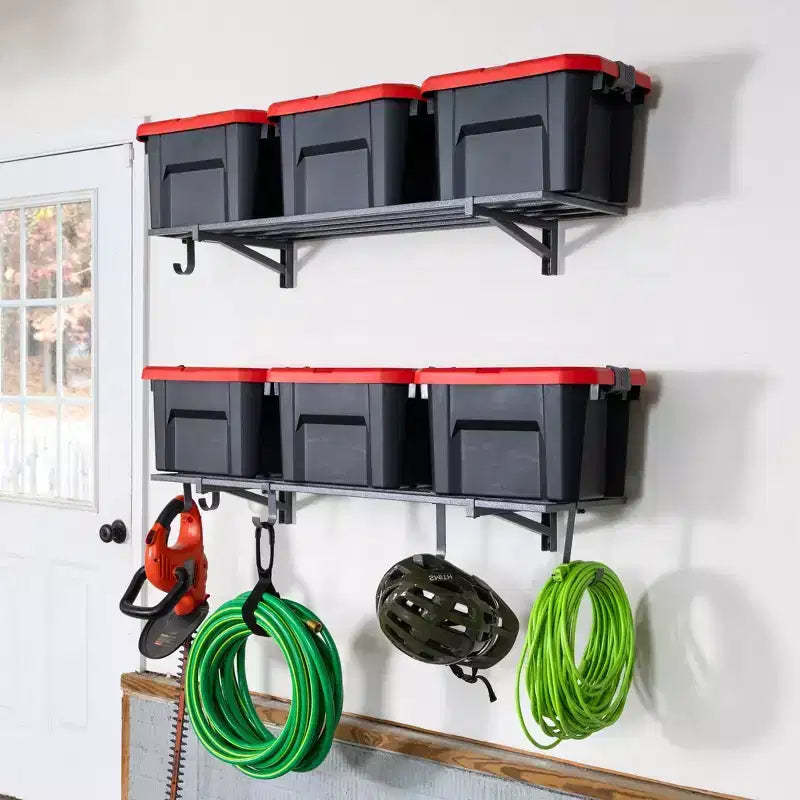 StoreYourBoard 1' x 4' Bristol Garage Wall Mount Shelves | 2-Pack | Gray