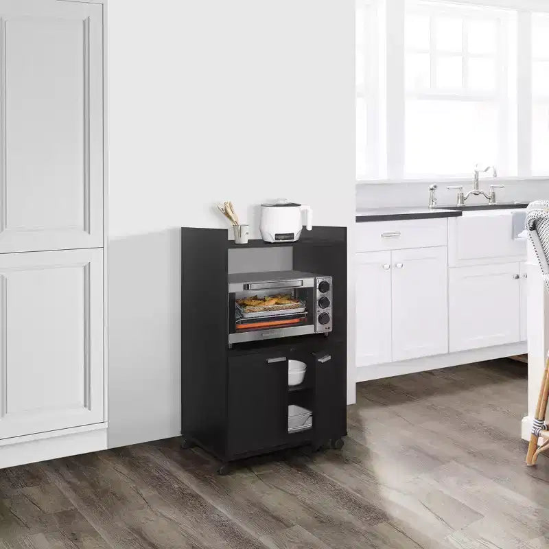 Kings Brand Furniture Ayla 2 -Door Kitchen Microwave Cart