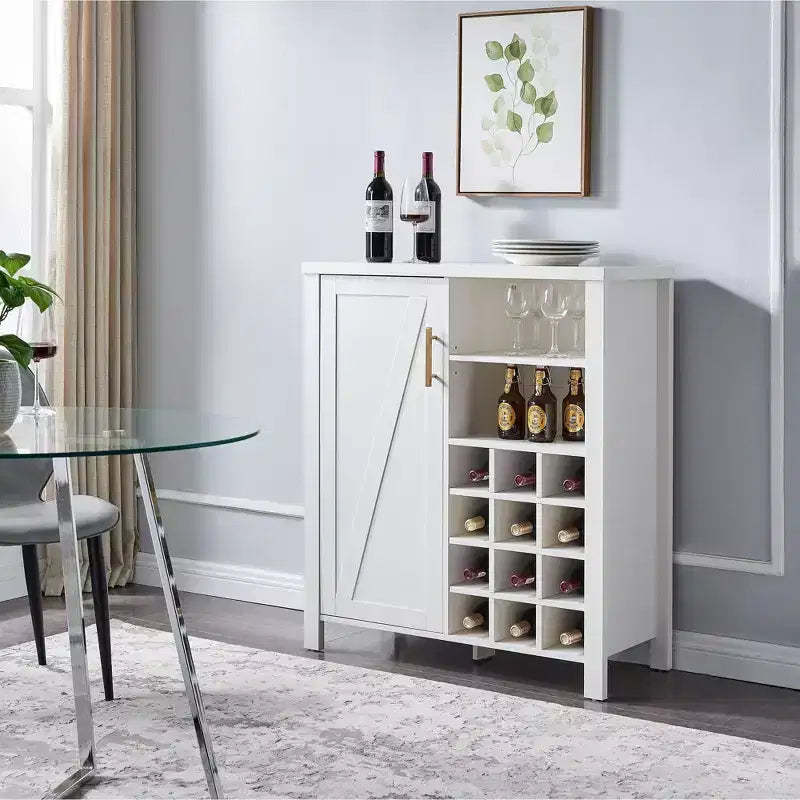 Kings Brand Furniture - Sideboard Buffet Wine Liquor Bar Cabinet for Kitchen, Living Room, Dining Room