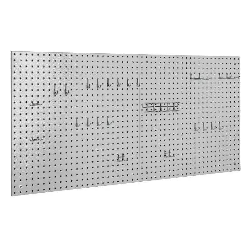 Seville Classics UltraHD 2-Piece Pegboard Set w/ 23 Piece Hook Assortment, 24 W x 24 D