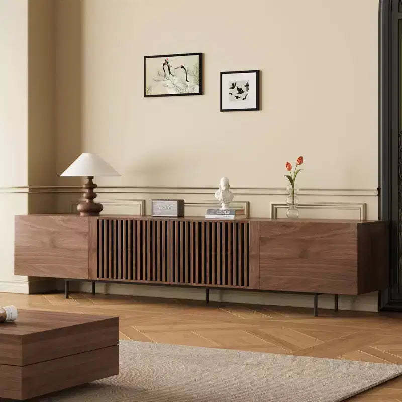 Luck Live Mid-Century Modern 94.48 tv stand medieval modern walnut color TV cabinet