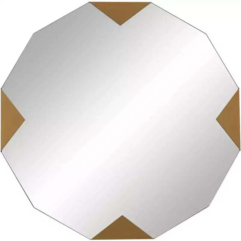 Possini Euro Design Possini Euro Drayden 31 x 31 Golden Triangles Wall Mirror