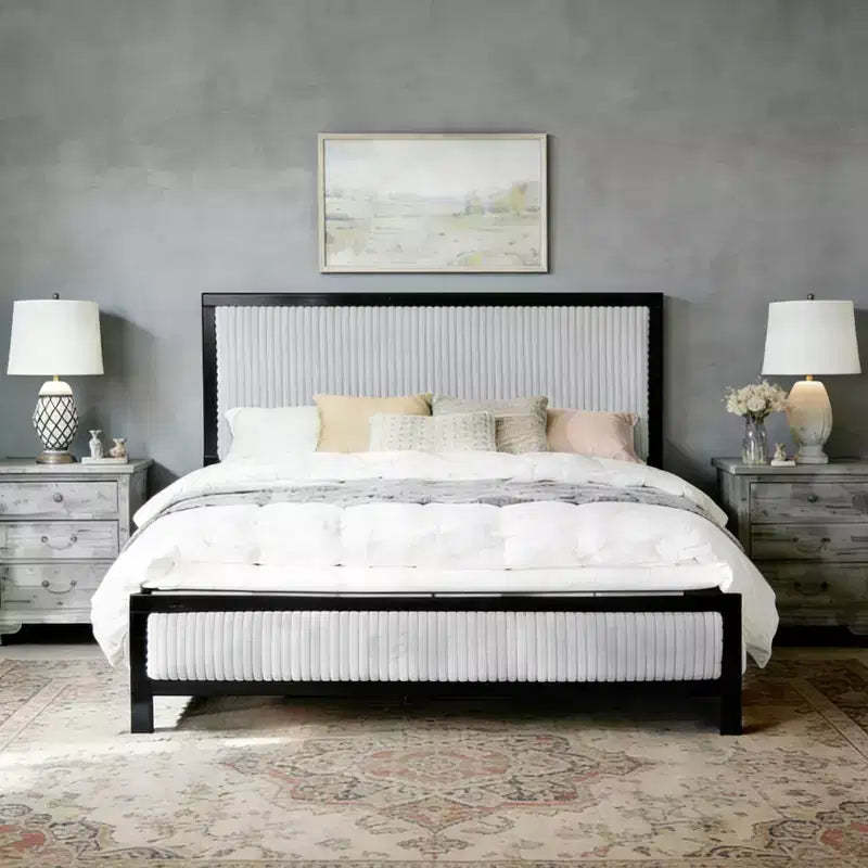 Christopher Knight Home Verve Contemporary Upholstered Rubberwood Platform Bed with Headboard