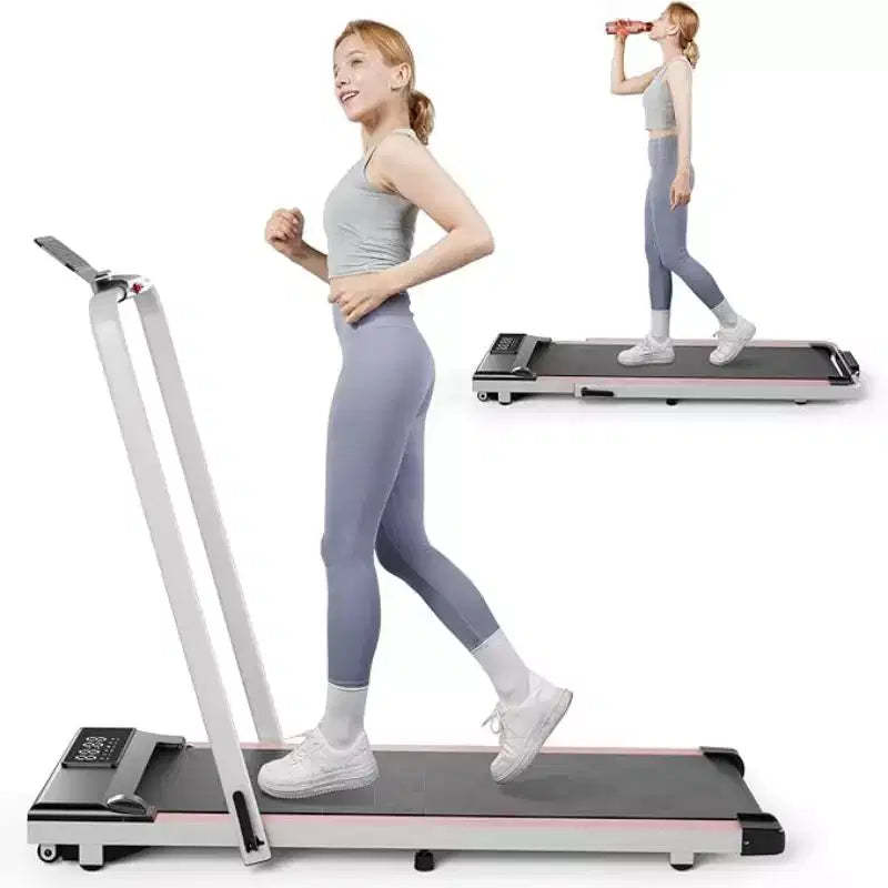 DeerRun A6 Plus 2026 Slim 2-in-1 Folding Treadmill with 5% Incline, Bluetooth & Remote Control, 300lbs