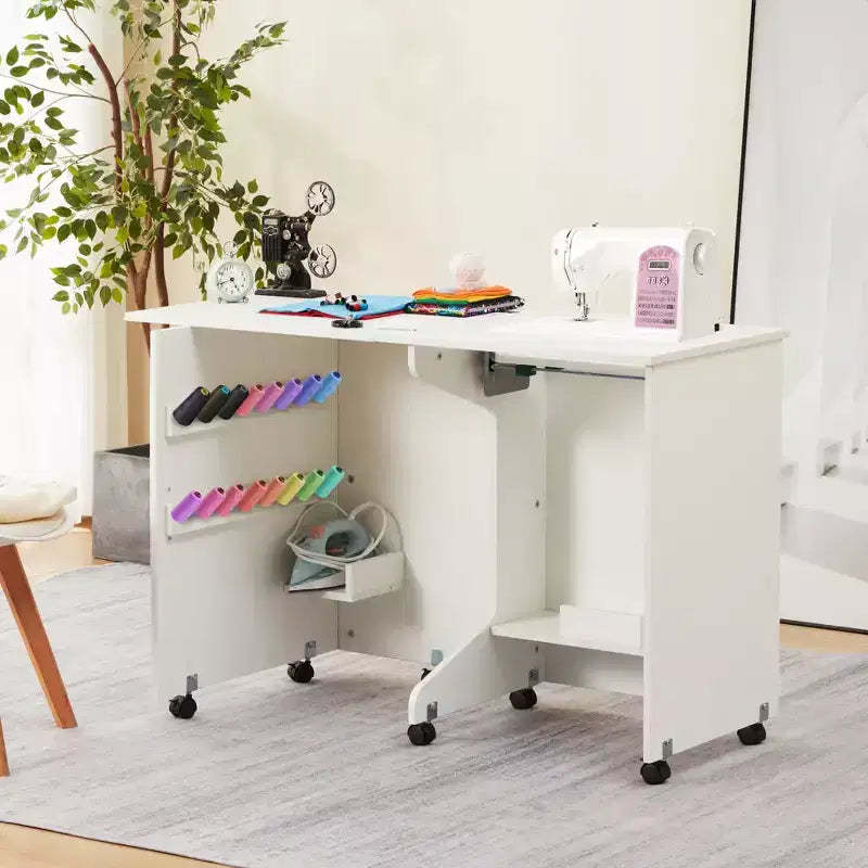 Erommy folding Table with Storage Shelf